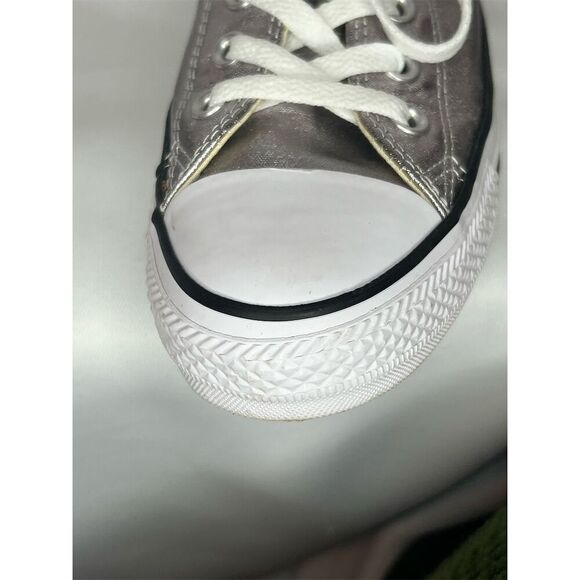 Converse Chuck Taylor All Star Women's Silver Low Top Sneakers Size 7.5 - Picture 11 of 14